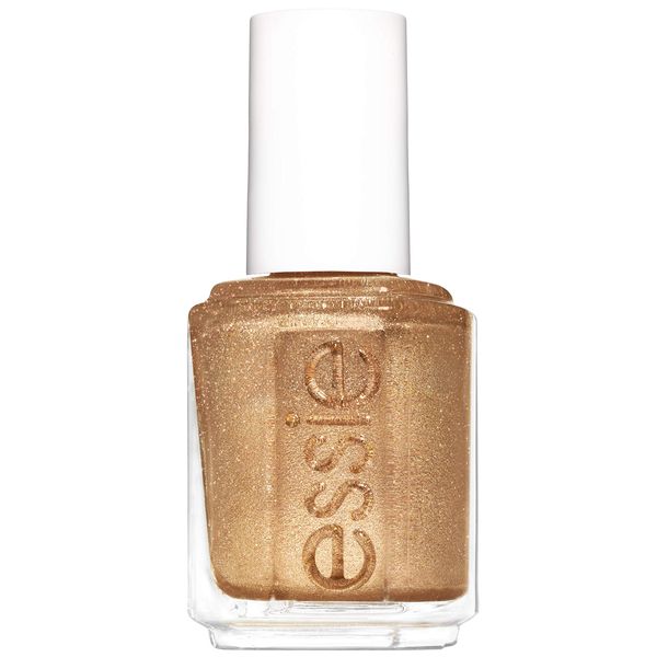 essie nail polish, summer 2020 collection, gold nail polish with ultra-fine glitter, mosaic on down, 0.46 Fl Oz