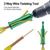 3 Way/ 5 Way Wire Stripping Tool Twister Wire Cap Twisting Tool with 1/4" Chuck