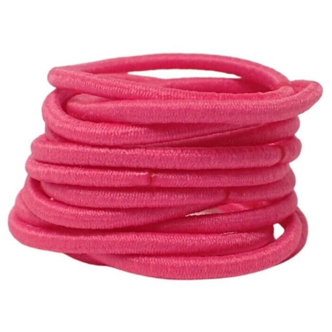 Topkids Accessories Mini Tiny Hair Ties for Adults and Kids, Small Hair Bands, Ponytail Holders, Kids Hair Bobbles, Small Hair Elastics, Girls Hair Accessories (12pcs Hot Pink)