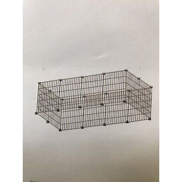 GIMTRR Metal Pet Playpen Fence Portable Small Animals Cage