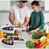 Hardcometrue Lazy Susan (2 Pack) Black Shelf Liner, Modern Kitchen organizer