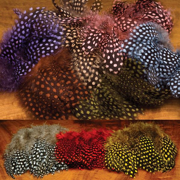 Hareline Strung Guinea Feathers Chartreuse