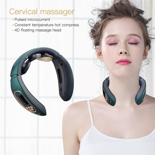 Electric Cervical Pulse Neck Massager Muscle Relax Massage Magnetic Therapy  US