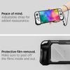 Spigen Rugged Armor Designed for Nintendo Switch OLED Model 7 Inch and Joy-Con Controller TPU Ergonomic Grip with Strap Protective Case (Not compatible with Switch Dock) - Matte Black