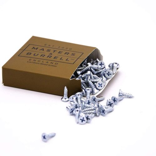 Compatible Elite Performance Wood Screw 3.5x16mm Box 120 Silver with countersunk Head Masters & Burrell