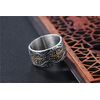 KnBoB Men Ring Cubic Zirconia Retro Pattern Eagle Silver Black Ring Stainless Steel Size V 1/2