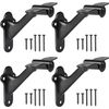 RealPlus Handrail Bracket, 3" Staircase Hand Rail Brackets for Stair Railing