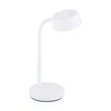 Table Desk Lamp-Colour Plain White-Rocker Switch-Bulb LED-4.5W Included - Side Console Free Standing Base Bedside Task Base Set