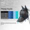 Harrison Howard CareMaster Horse Fly Mask Half Face with Ears Black Medium Cob