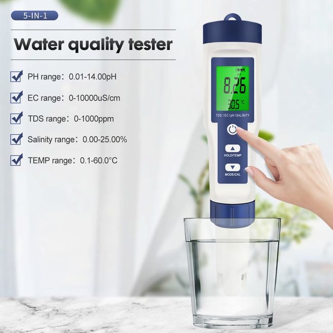 3 in1 Digital TDS EC TEMP Meter Water Quality Tester Purity Filter Pen  0-9990ppm