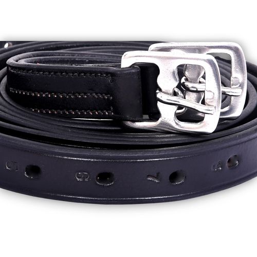 Horse Riding Stirrup Leathers Adults Or Childs Strong Leather With Soft Finish (Black Colour) (60-Inch)