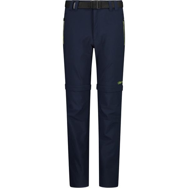 CMP Boys' Zip-Off Trousers, Blue-Lime Green, 116 cm