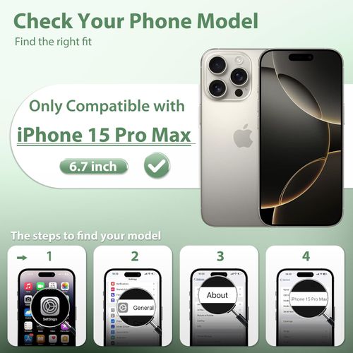GolbinBox 360° Spin Magnetic Stand for iPhone 15 Pro Max Case, [Compatible with MagSafe], [Full Camera Protection] [16FT Military Drop Protection], Slim Translucent Matte Phone Case, Bamboo Green