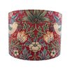 Handmade Lampshade William Morris Strawberry Thief Crimson Red