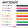 Pentel Mattehop 1.0mm Gel Roller 7pc Wallet - Original Colours