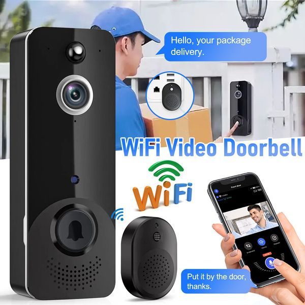 Smart WiFi Video Doorbell Wireless Door Bell Phone Ring Intercom Security Camera