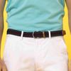 Asquith & Fox Stripe Braid Stretch Belt, Multicolour (Navy/Red 000), 38 (Size:One Size)
