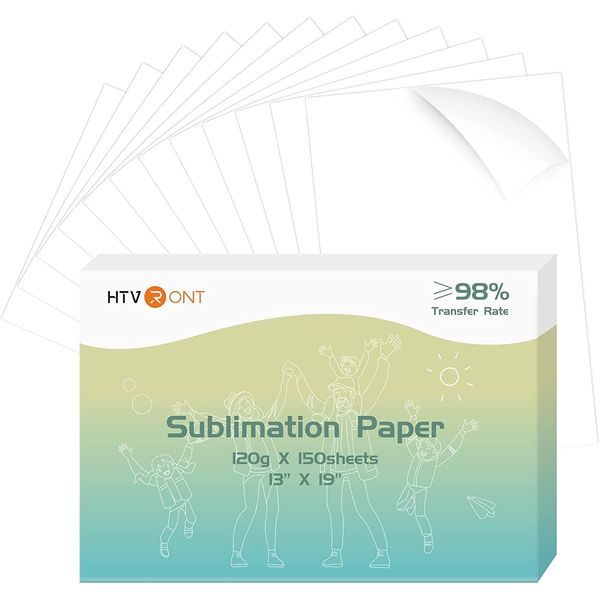 HTVRONT Sublimation Paper 13x19 inches - 150 Sheets Sublimation Paper Compatible with Inkjet Printer 120g…