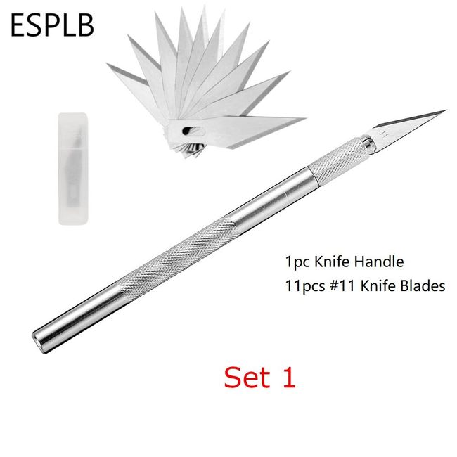 Craft Knife and #11 Blades - Non-Slip Precision Hobby Scalpel Knife and  Blades