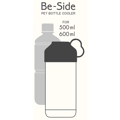 BE-SIDE PETBOTTLE COOLER 410487 Living Bottle Holder, 16.9 fl oz (500 ml) / 600 ml Cold Insulation, White