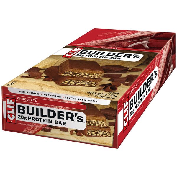 Clif Bar Builders 20g Protein Bar Chocolate Box of 12