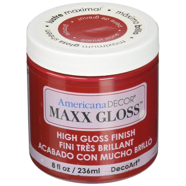 DecoArt Maxx Gloss Acrylic Paint 8 oz-Garnet Stone