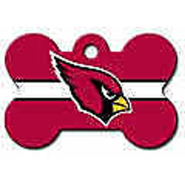 NFL ARIZONA CARDINALS ENGRAVED LARGE BONE PET ID TAG