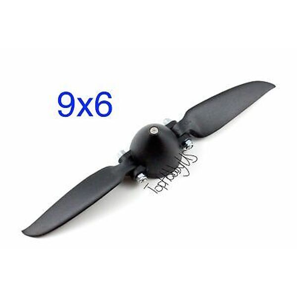 1 Set 9x6 Plastic Folding Propeller Assembly Aluminum Hub (4mm)  US SELL SHIP