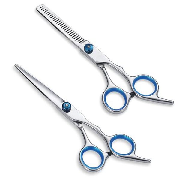 EVANDA Scissors &amp; Thinning Scissors Supervised by Professional Hairdressers Haircutting Scissors Thinning Scissors Haircutting Scissors Bangs Cutting Self-Cutting Cleaning Cloth Case Premium Hairdressing Scissors for Salons and Home Use