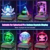 EEEKit LED Light Base for Crystal, 2 Pack 6 Colour Square Light Display Stand for Glass Art (Flat Base & Concave Base)