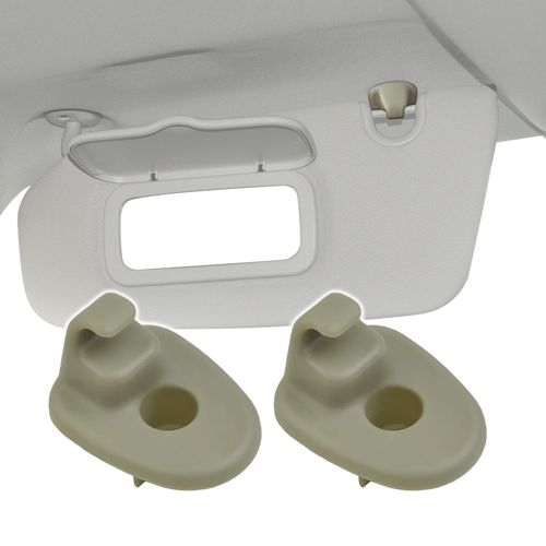 CHRYMUM 2PCS Car Sun Visor Clip, Sun Visor Clips Replacement Retainer 1AR26BD1AA, Sun Visor Holder Hook Replacement Retainer Automotive Visor Accessories Suitable for Jeep Liberty Dodge Nitro