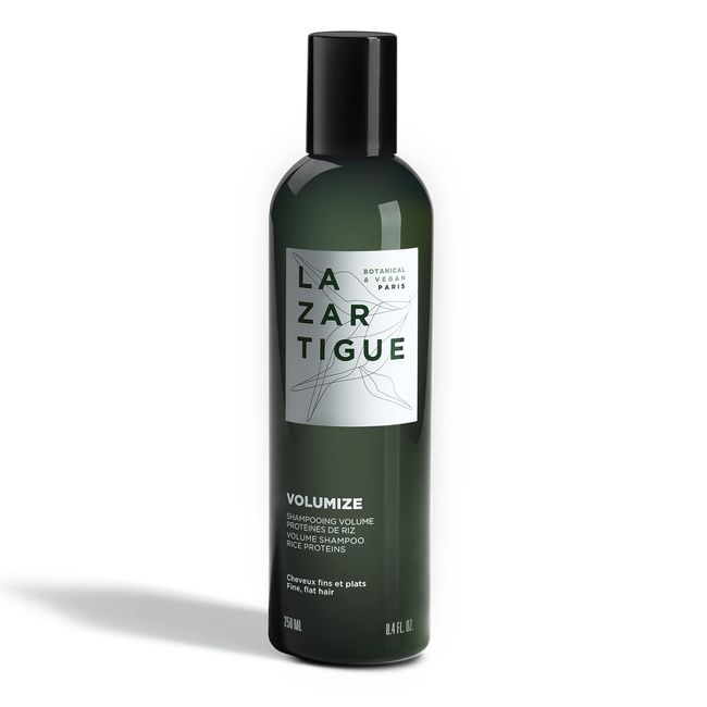 Lazartigue Volumise Shampoo, Enriched with Rice Proteins, Gives Body & Substance to Fine Hair, Leaves Soft & Shiny, Increased Lasting Natural Volume, Vegan, 250ml