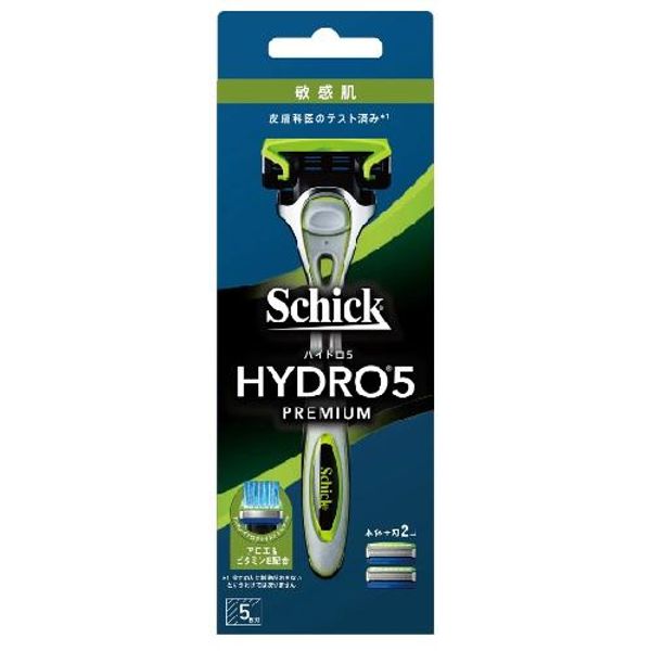 Hydro 5 Premium Sensitive Skin Holder (with blade) + 1 replacement blade with skin guard 5 blades Schick Japan Hydro 5 Premium Bottle Can Holder