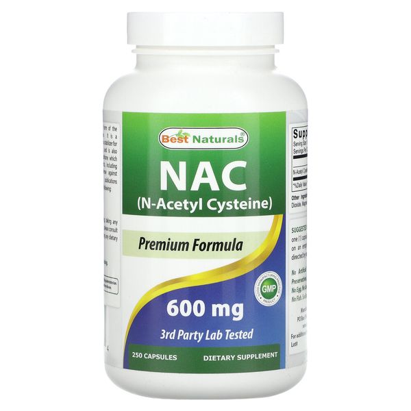 NAC, 600 mg, 250 Capsules