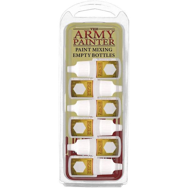 The Army Painter Paint Mixing Empty Dropper Bottles-12 ml, Pack of 6 Bottles with Dropper-Plastic Dropper Bottles for Acrylic Paint-Empty Plastic Bottle with Dropper Top- Small Applicator Paint Bottle