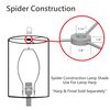 Aspen Creative 36007 Transitional Rectangular Hardback Shape Spider Construction Lamp Shade in Grey, (8+16)"Top x (8+16)"Bottom x 10"Height