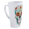 CafePress Floral Skull 17 oz Latte Mug