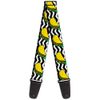 Buckle-Down Guitar Strap Taco Chevron Black White 2 Inches Wide