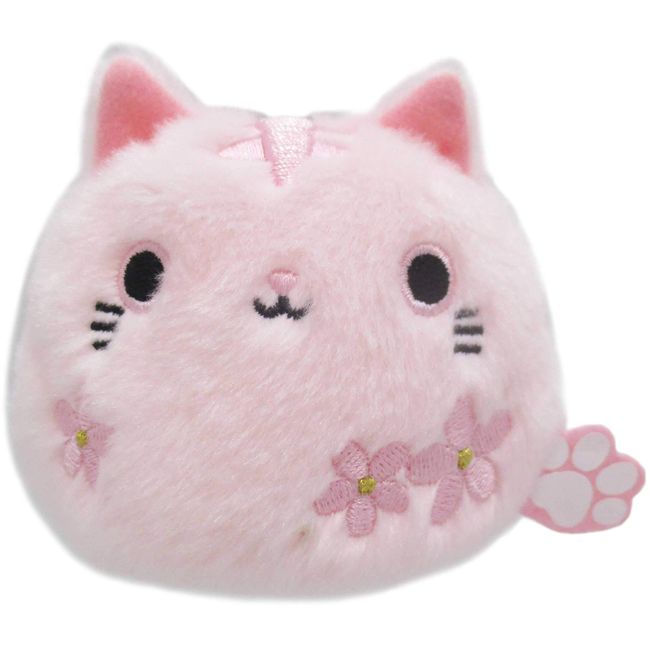 Sanyei Boeki Original Plush Toy, Cherry Blossom Cecotango, Tora-Sakura, W3.0 x D2.4 x H2.8 inches (7.5 x 6 x 7 cm), Animal