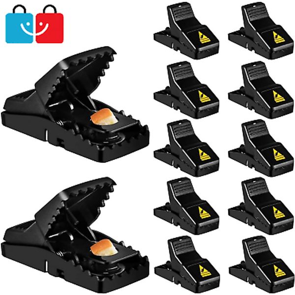 12 Pack Mouse Traps Indoor Outdoor Quick Effective Rodent Catcher Pet Safe Home