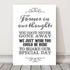 Wedding In Loving Memory Memorial Table Sign (CC) (White)