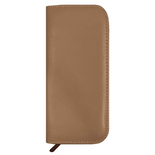 Scissor Case, 2 Pieces, Tri-Fold, Hairdresser, Trimmer, Florist Case, Leather, Gardening, Scissors, Scissor Bag, Barber, Salon, Scissors, Flower Shop, Florist, Commercial Use, Brown