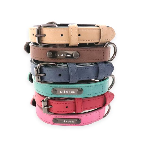 Lil&Fam Dog Collar Basic (Latte Beige, S)