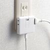 Sanwa Supply TAP-B104UC Tap with USB Charging Function, Equipped with Type-C (2P / 2 Outlets)