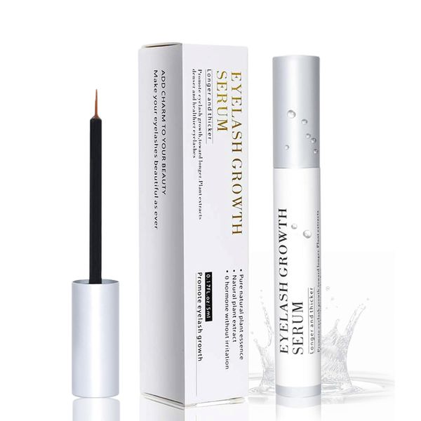 MELARQT Wimpernserum, Wimpern Wachstum Serum, Eyelashes und Augenbrauen Serum Testsieger Verlängerung für Schnelleres Wimpernwachstum, Vollere, Dickere und Längere Wimpern, 5 ML
