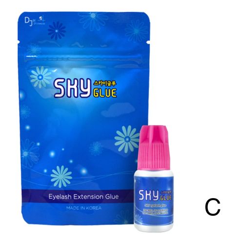 Sky Glue Eyelash Glue for Eyelash Extension Professional Ultra Strong Hold Long Lasting Sky Glue Eyelash Extension Glue C 5 ml ©