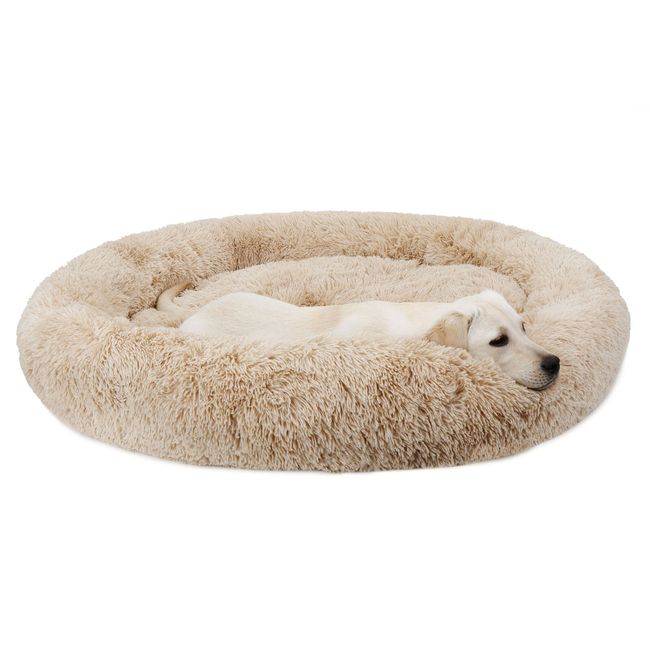 Dog Cat Bed Ease Anxiety Sleep Well Detachable Zipper Lovely Design Soft Smooth