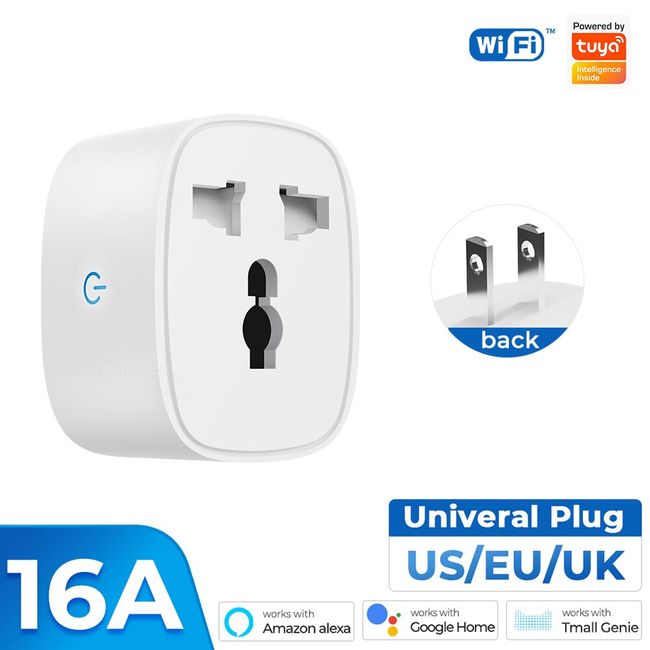 TUYA WiFi Smart Plug EU US UK Adaptor switch socket for Wireless