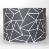 Grey & White Geometric Fabric Ceiling Light Shade or Table Lampshade 30cmD x 20cmH