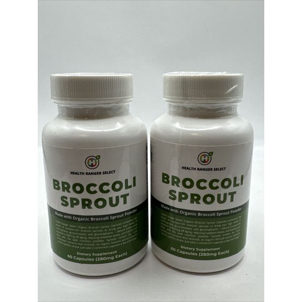 Health Ranger Select Broccoli Sprout Powder 60 Capsules 280mg ea Ex12/25 LOT/2